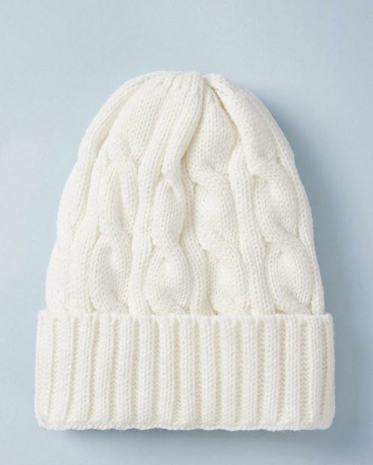 KNITTED CAP WITH PLAIT | Pure Cashmere