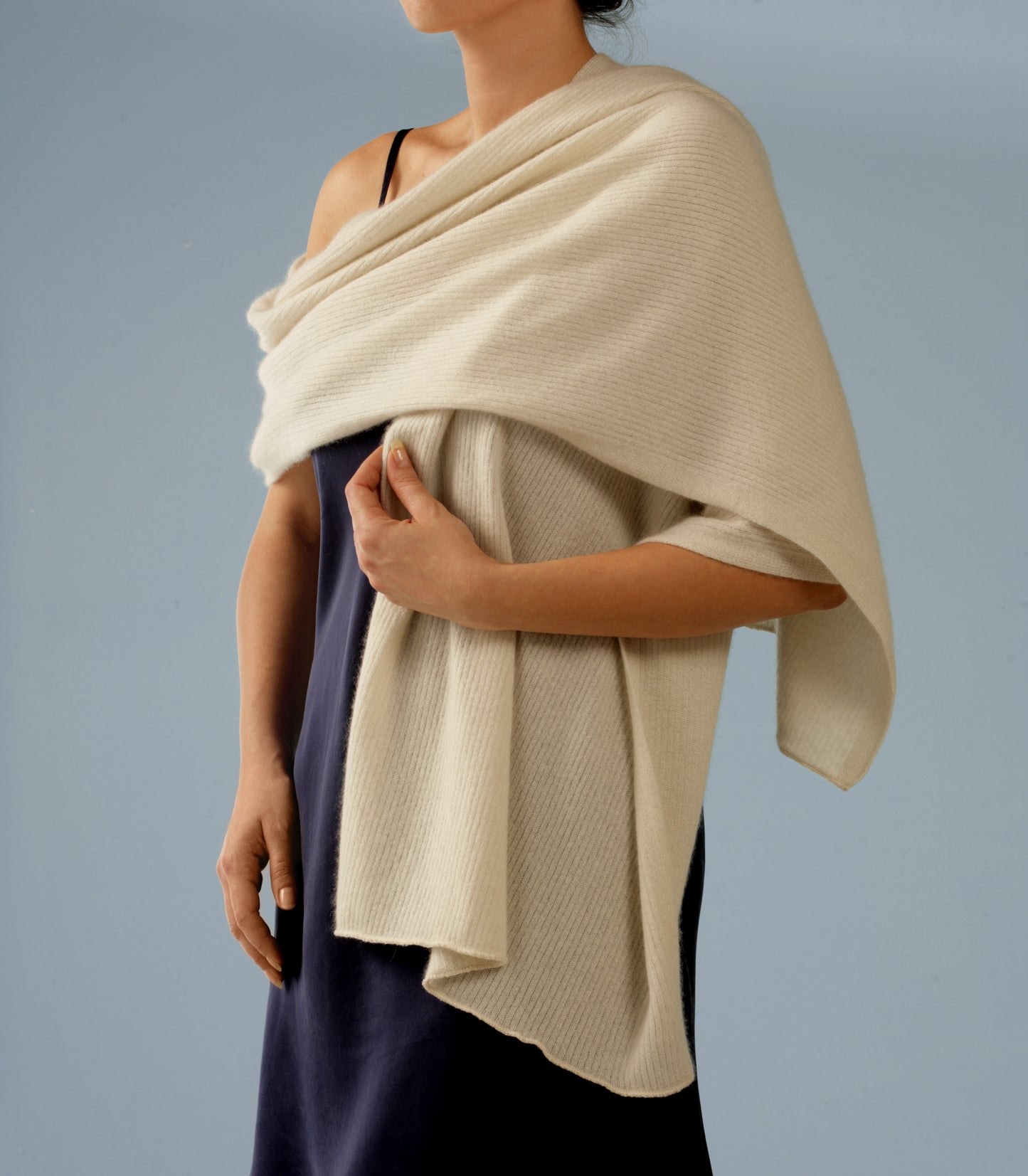 KNITTED STOLE | Pure cashmere