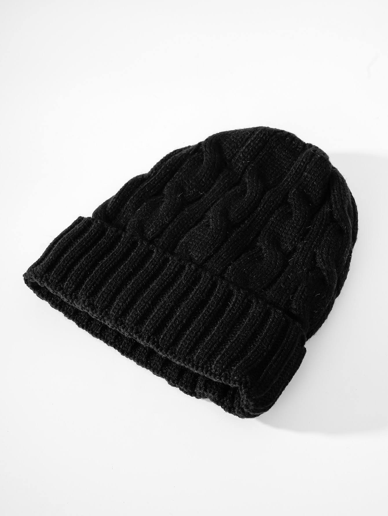 KNITTED CAP WITH PLAIT | Pure Cashmere