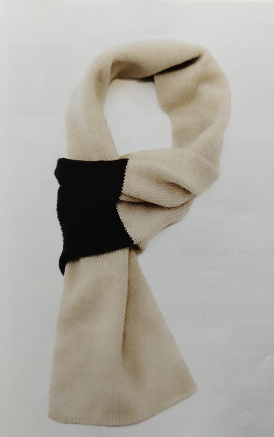 UNISEX SCARF knitted in double face color | Pure cashmere
