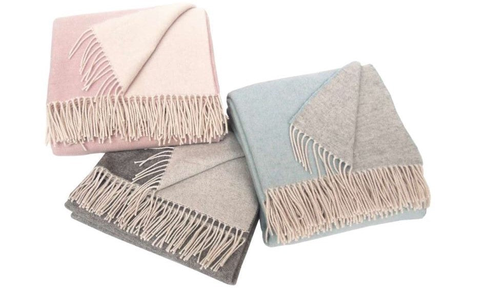 DOUBLE FACE UNSEX SCARF WITH FRINGES  | Pure cashmere