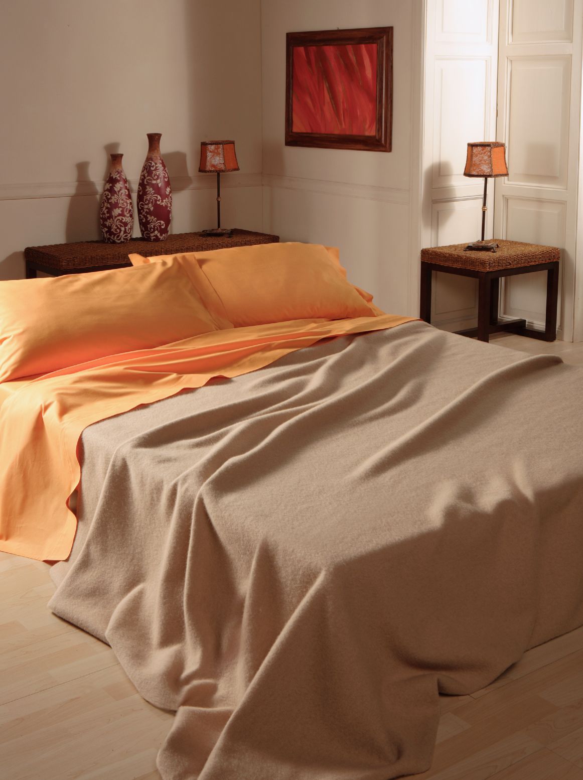 DOUBLE BLANKET NADIA | Cashmere and merino wool